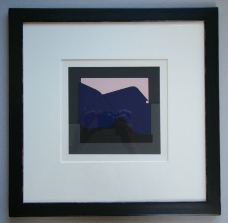 Screenprint Vasarely - Composition - Geh durch den Spiegel