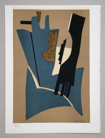 Lithograph Magnelli - Composition - Papier collé 1948
