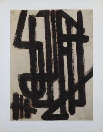 Lithograph Soulages (After) - Composition #11, 1962