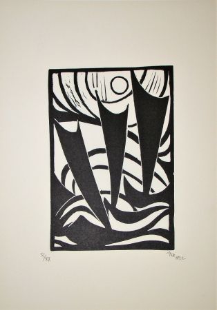 Woodcut Maatsch - Composition, 1922