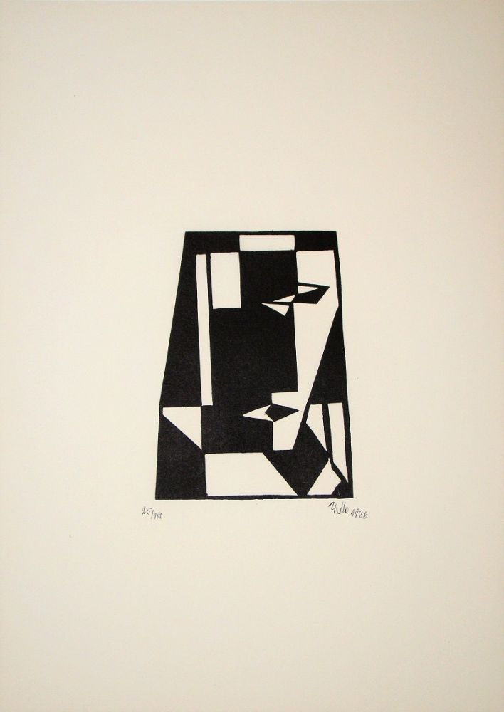 Woodcut Maatsch - Composition, 1926