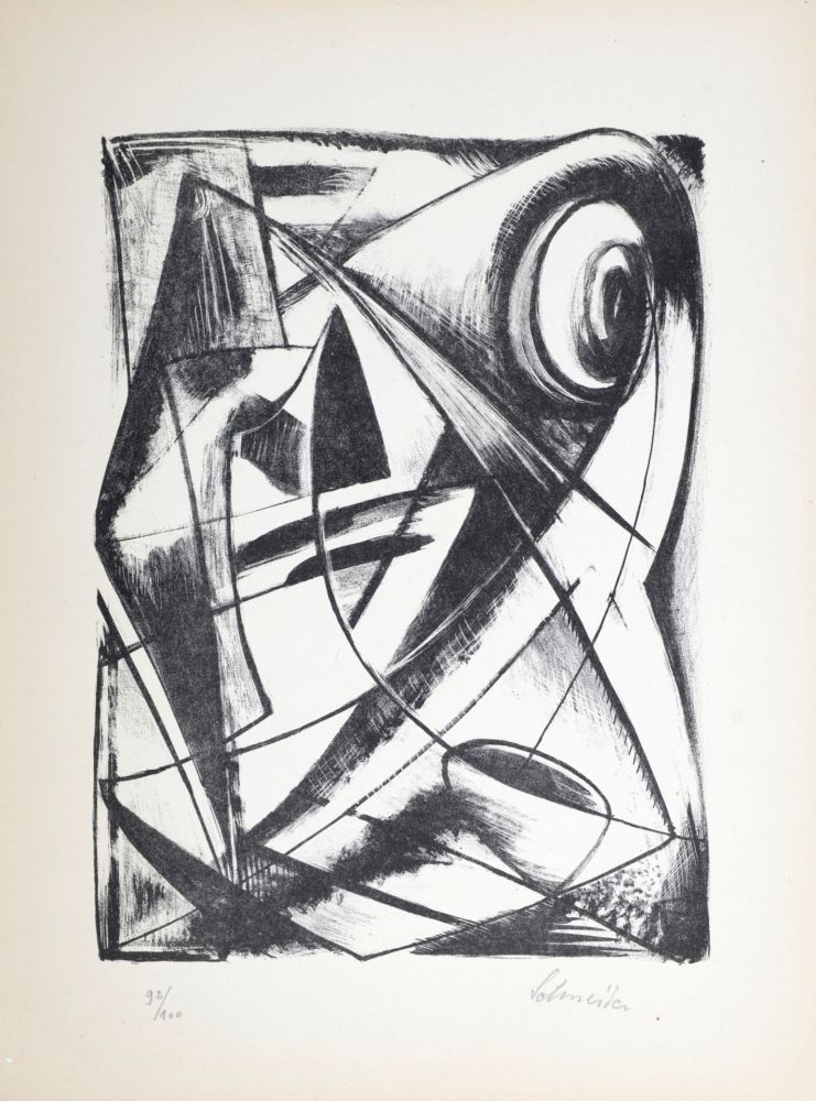 Lithograph Schneider - Composition, 1946 - Hand-signed