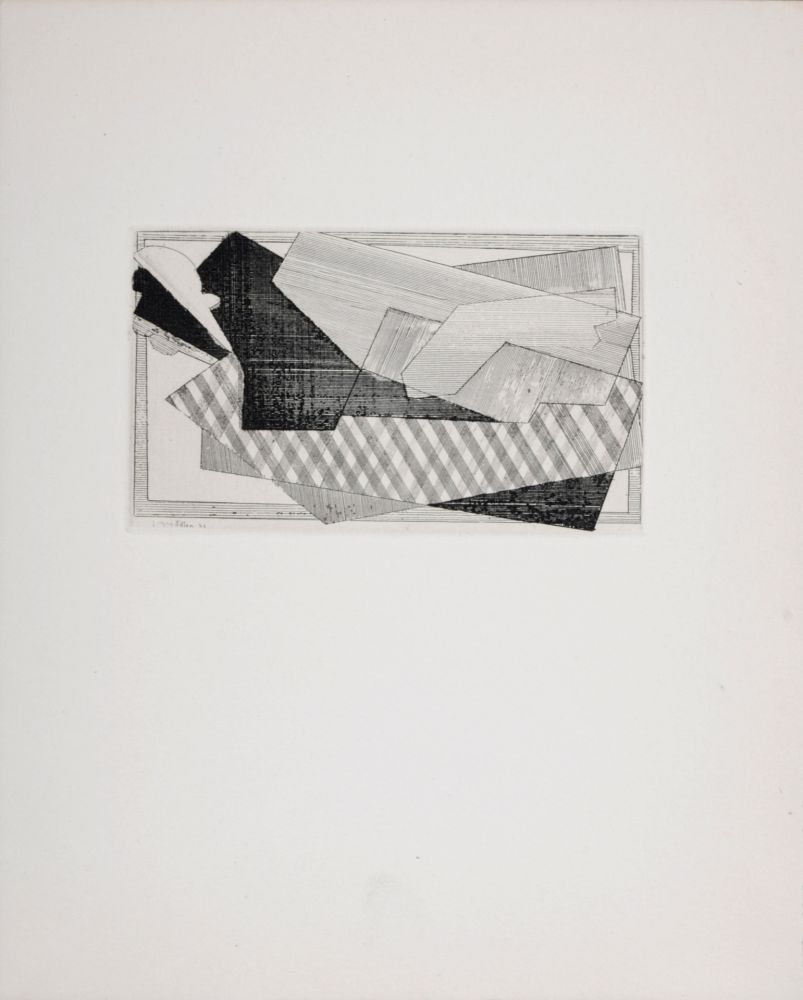 Etching Villon - Composition, 1947