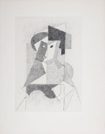 Etching Metzinger - Composition, 1947