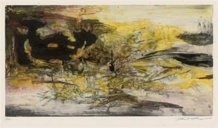 Etching And Aquatint Zao - Composition 195