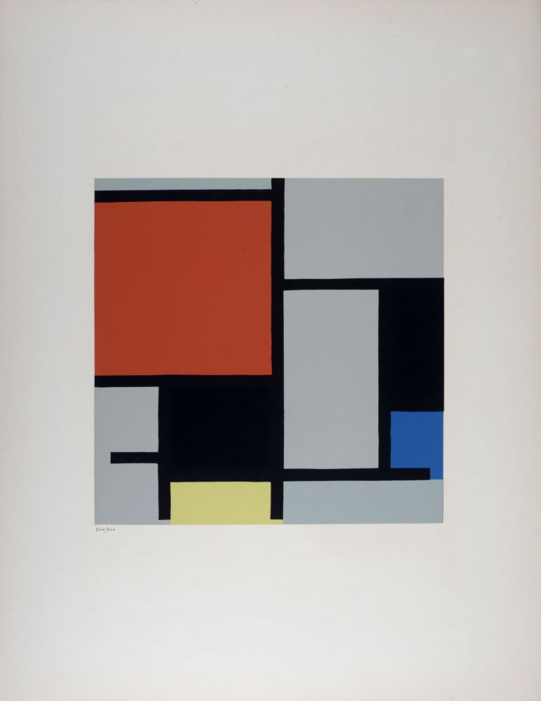 Screenprint Mondrian - Composition, 1953.