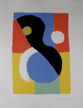 Screenprint Delaunay - Composition, 1953 - Hand-signed 