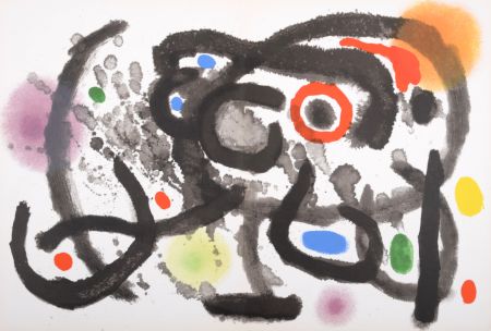 Lithograph Miró - Composition, 1961