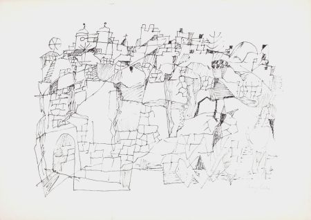 Lithograph Bargheer - Composition, 1965