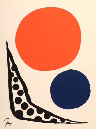 Lithograph Calder - Composition, 1965.