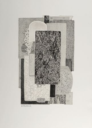 Etching Vieillard - Composition, 1965 - Hand-signed