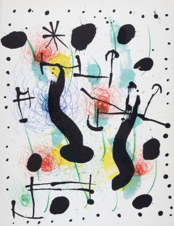 Lithograph Miró - Composition, 1966