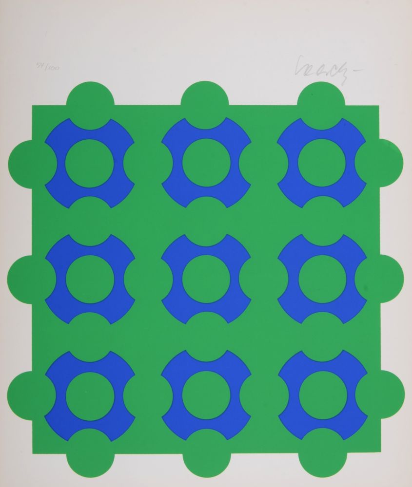 Screenprint Vasarely - Composition, 1967 - Hand-signed