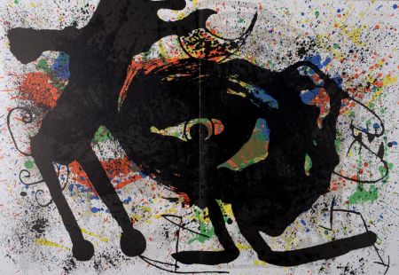 Lithograph Miró - Composition, 1973