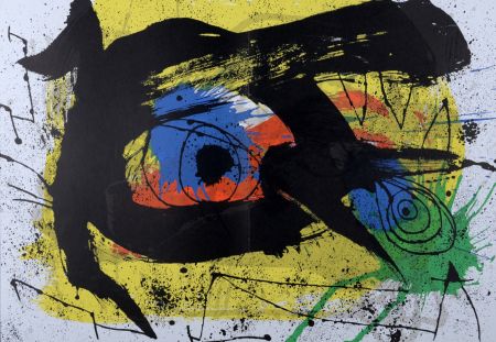 Lithograph Miró - Composition, 1973