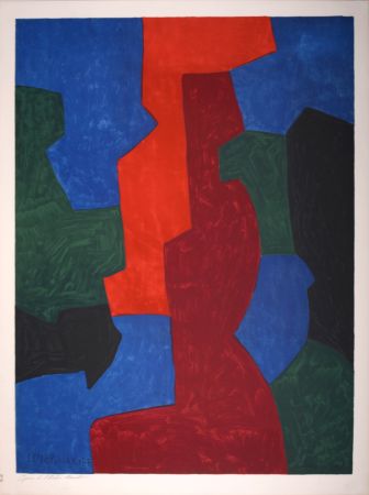 Lithograph Poliakoff - Composition, 1975
