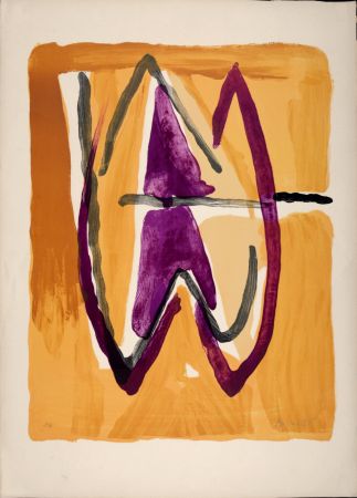 Lithograph Van Velde - Composition, 1976 - Hand-signed
