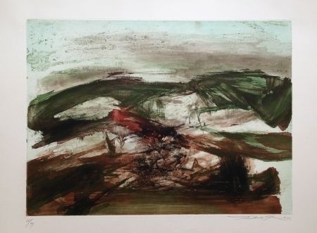 Etching And Aquatint Zao - Composition 214