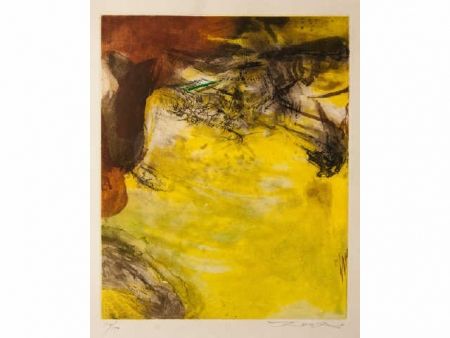 Etching And Aquatint Zao - Composition 220