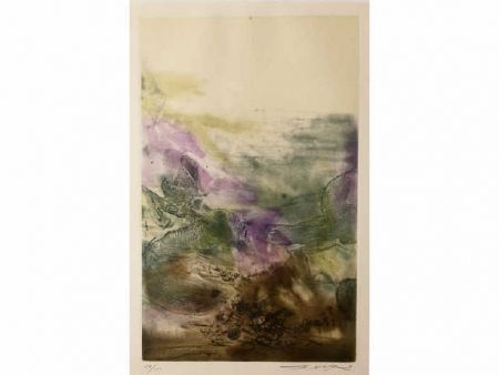 Etching And Aquatint Zao - Composition 224