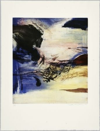 Etching And Aquatint Zao - COMPOSITION 298