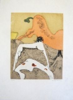 Etching And Aquatint Tanning - Composition 7