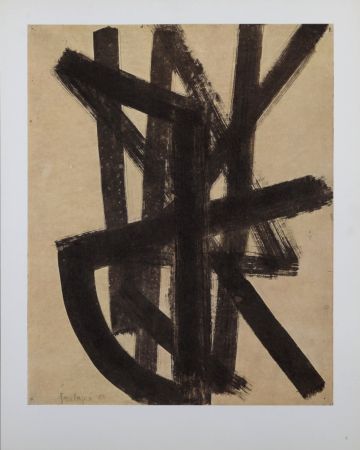 Lithograph Soulages (After) - Composition #8, 1962