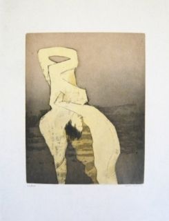 Etching And Aquatint Tanning - Composition 9
