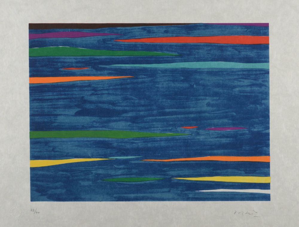 Lithograph Dorazio - Composition (#A), 1976 - Hand-signed