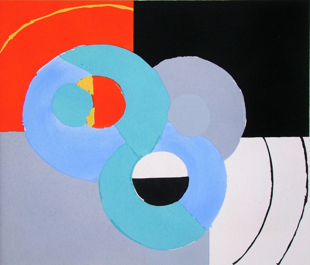 Pochoir Delaunay - Composition abstrait