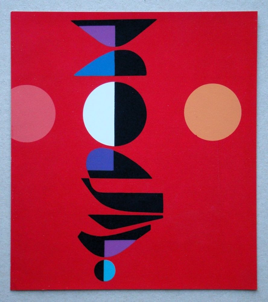 Screenprint Pillet - Composition abstrait