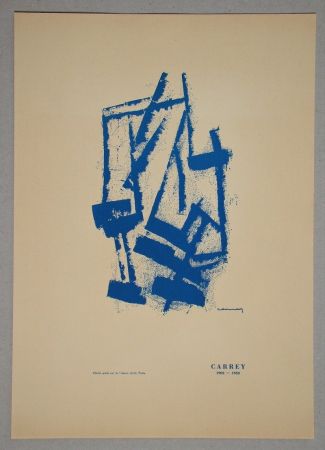 Lithograph Carrey - Composition abstrait