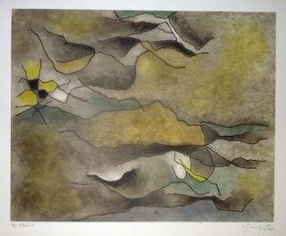 Etching And Aquatint Singier - Composition abstraite