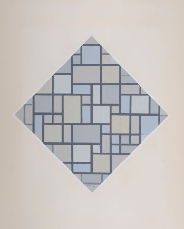 Screenprint Mondrian - Composition avec plans de couleurs claires, 1919 (1957)