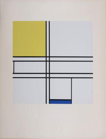 Screenprint Mondrian - Composition Bleu, Jaune 1936 (1957)