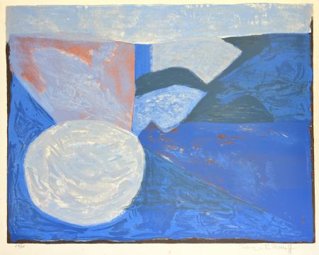 Lithograph Poliakoff - Composition bleue