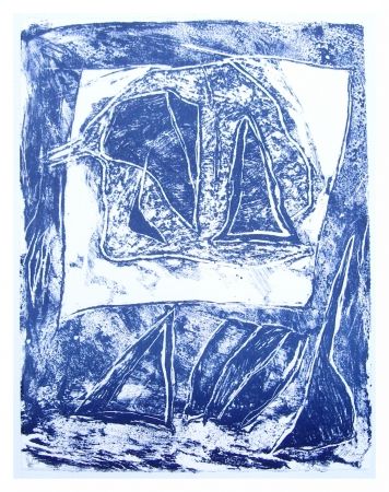 Lithograph Humair - Composition bleue 1
