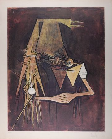 Lithograph Lam - Composition, c. 1970 - Hand-signed
