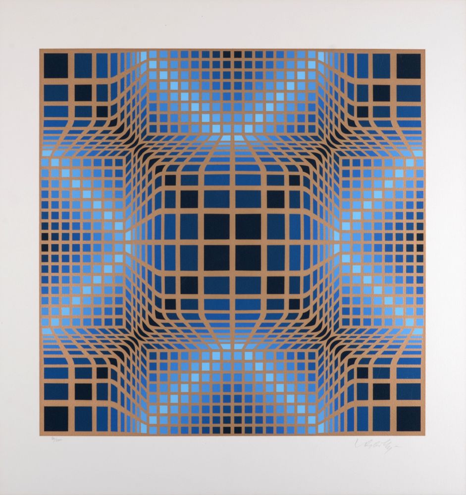 Screenprint Vasarely - Composition, C. 1970 - Hand-signed & numbered