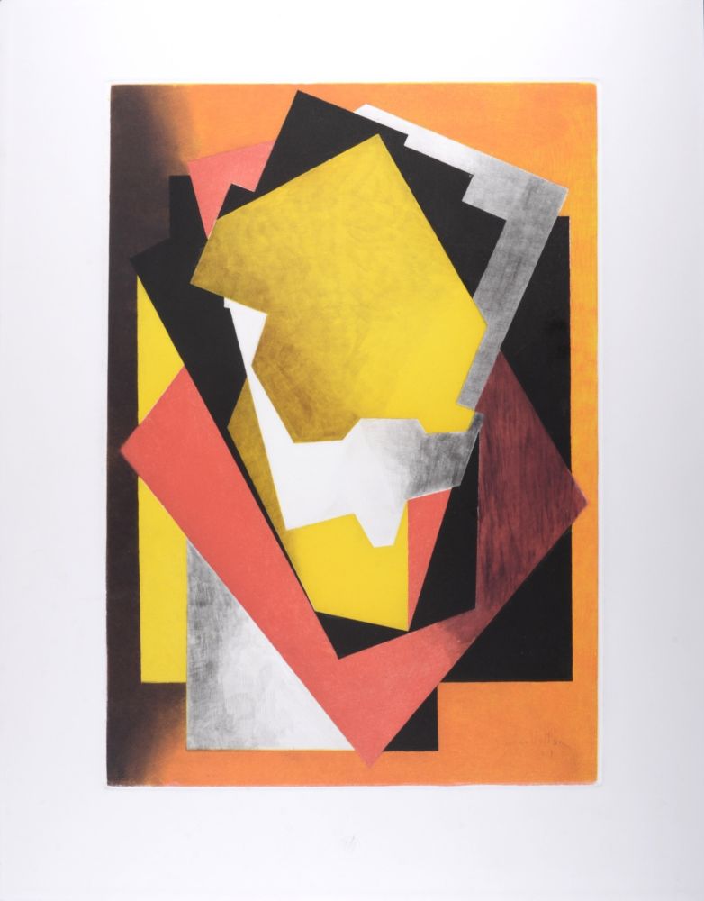 Aquatint Villon - Composition, circa 1960