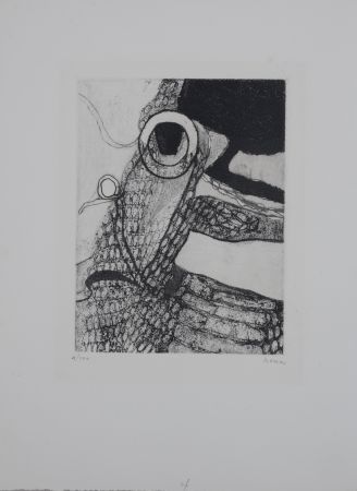 Etching Bona - Composition, circa 1970 - Hand-signed