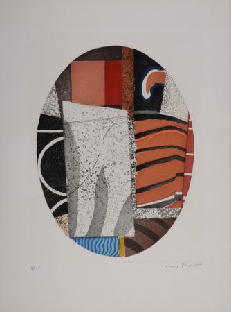 Etching Papart - Composition, circa 1980 - Hand-signed