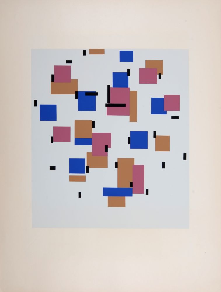 Screenprint Mondrian - Composition en bleu b, 1917 (1957)