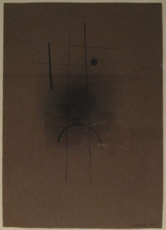 Monotype Tutundjian - Composition géometrique abtraite / Geometrisch abstrakte Komposition