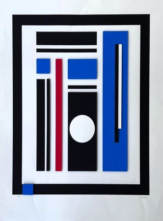 Screenprint Claisse - Composition géométrique 