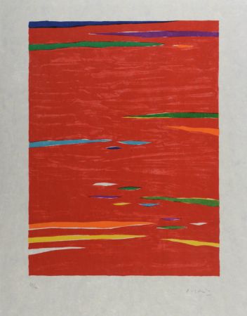Lithograph Dorazio - Composition (#H), 1976 - Hand-signed