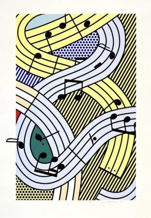 Screenprint Lichtenstein - Composition III