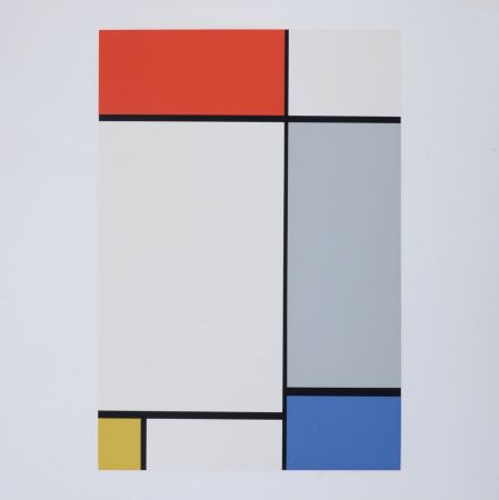 Screenprint Mondrian - Composition in Red, Yellow, Blue and Gray, 1967