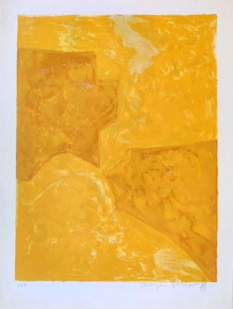Lithograph Poliakoff - Composition jaune  n°28