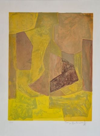 Lithograph Poliakoff - Composition orange n°51